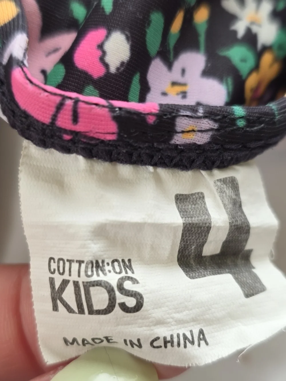 Cotton On Kids Girls Puff Sleeve Floral Rashguard Top - Size 4